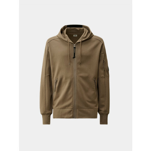 фото Толстовка c.p. company diagonal raised fleece, размер s, , walnut