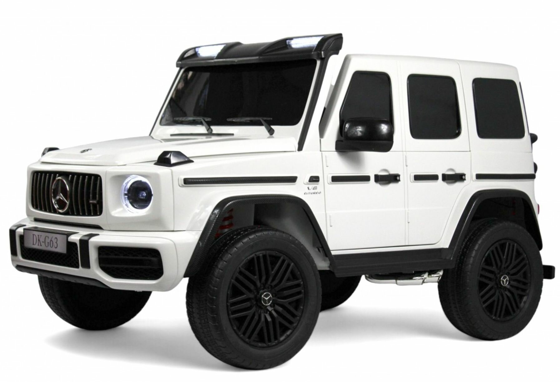Детский электромобиль RiverToys Y777YY гелендваген Mercedes-AMG G 63 4*4 (лицензионная модель) с дистанционным управлением, двухместный, полноприводный белый