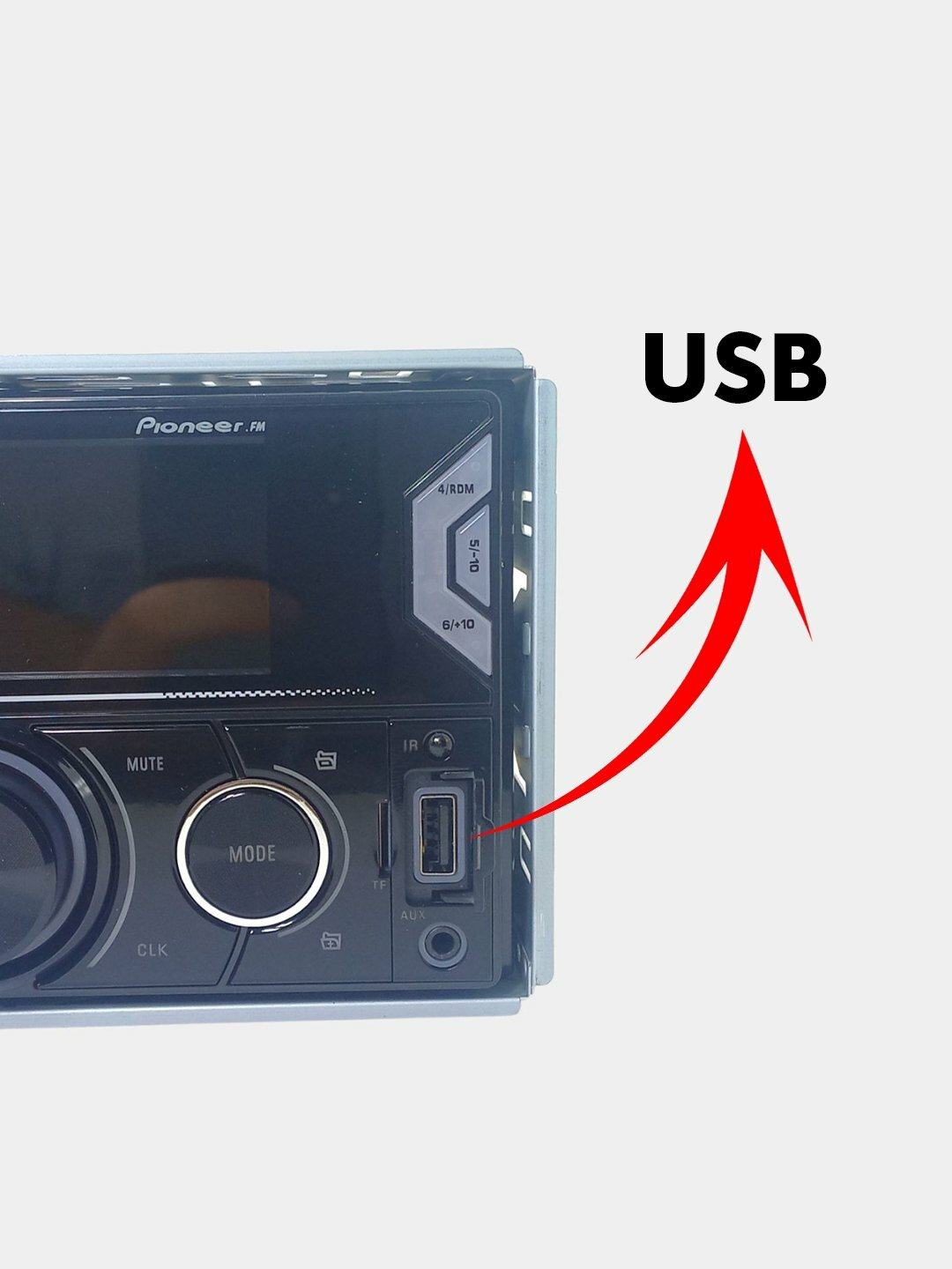 Магнитола Pioneer MVH-N1000UB, 2 DIN, 12Вт, поддержка CarPlay, bluetooth, USB — фото 1