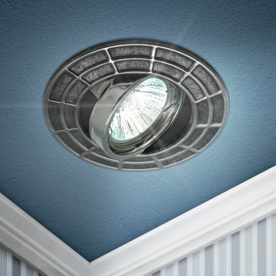 Светильник потолочный встраиваемый точечный ЭРА MR16, GU5.3 50W сатин серебро/хром