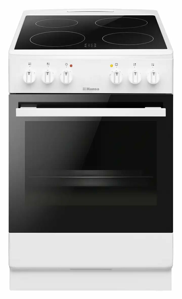 Электрическая плита Hansa Integra FCCW53183H 4 конфорки закаленное стекло белая