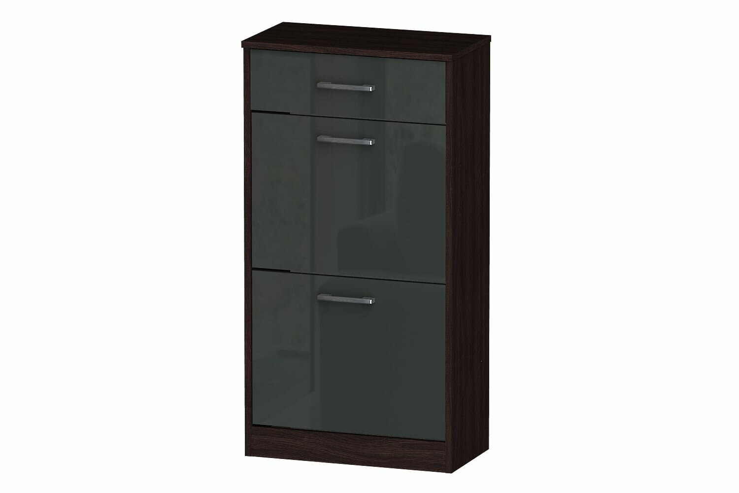 Обувница для прихожей закрытая откидная Лайф 55*29*105 ОБ-01 Венге/Антрацит