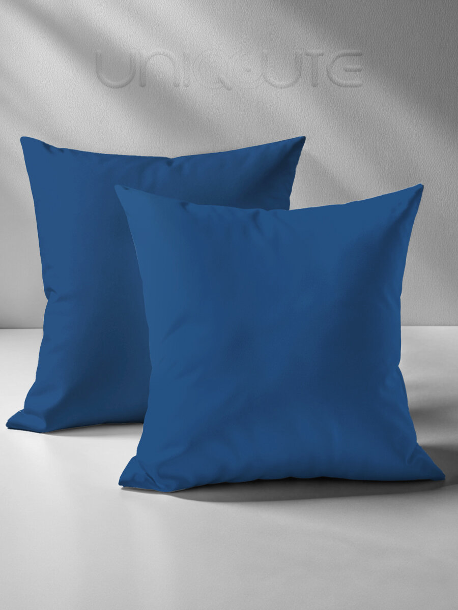 Комплект наволочек Uniqcute 70х70 см 2 шт Поплин хлопок 100% Синий