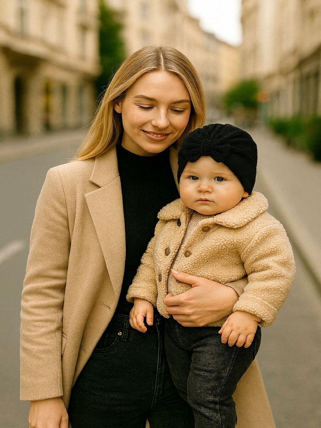 Шапка для девочек и женщин, размер нет, черный — фото 1