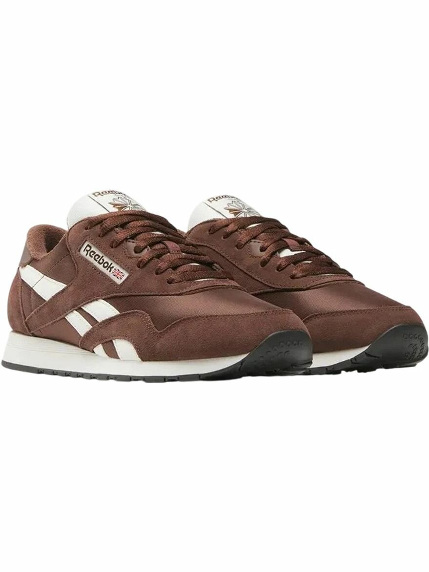 Кроссовки Reebok Classic Nylon, полнота F, размер 10,5 US, коричневый/белый — фото 1