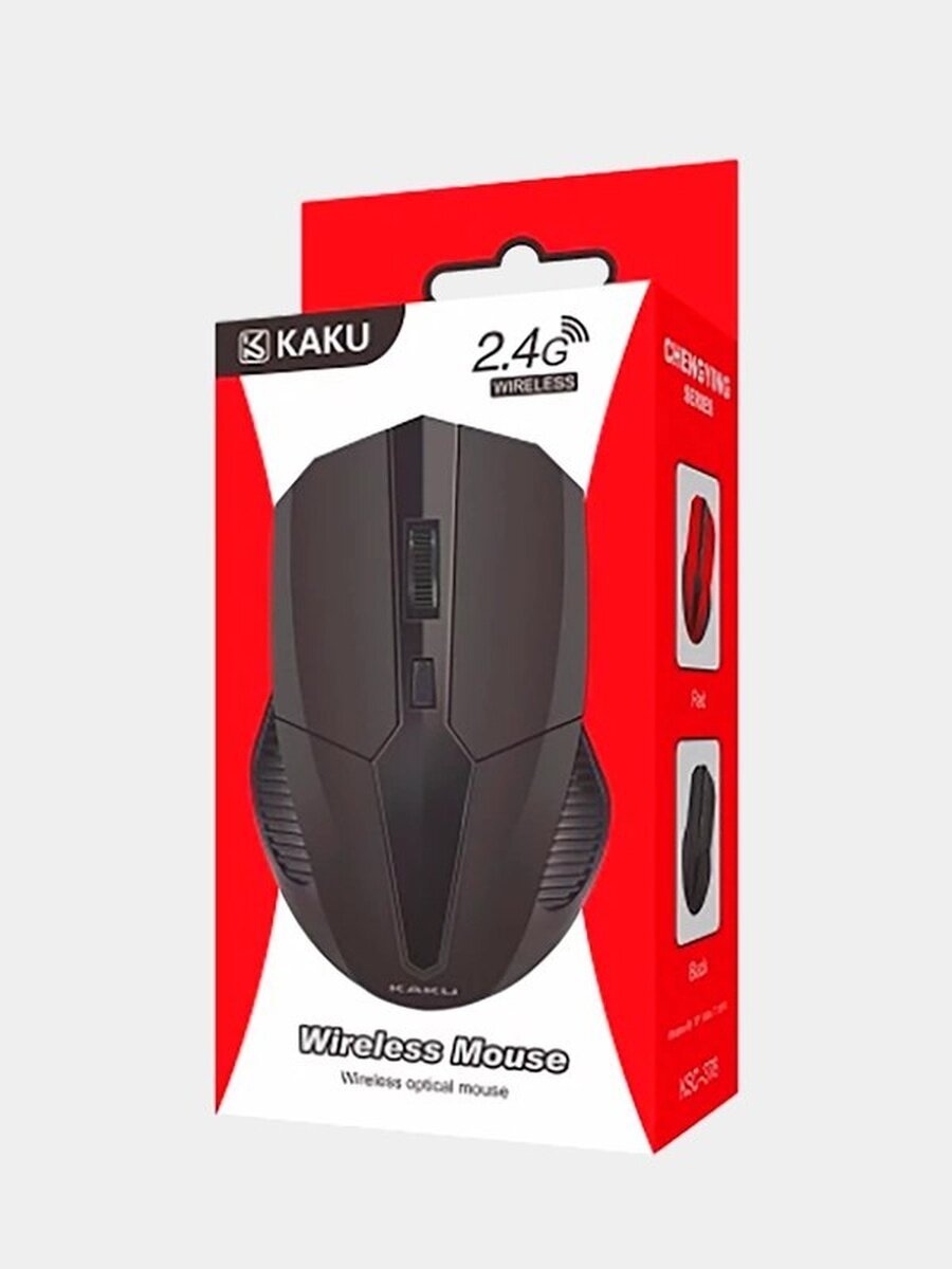 Компьютерная мышь KAKUSIGA KSC-378 черная с оптическим датчиком и быстрой связью, оригинал
