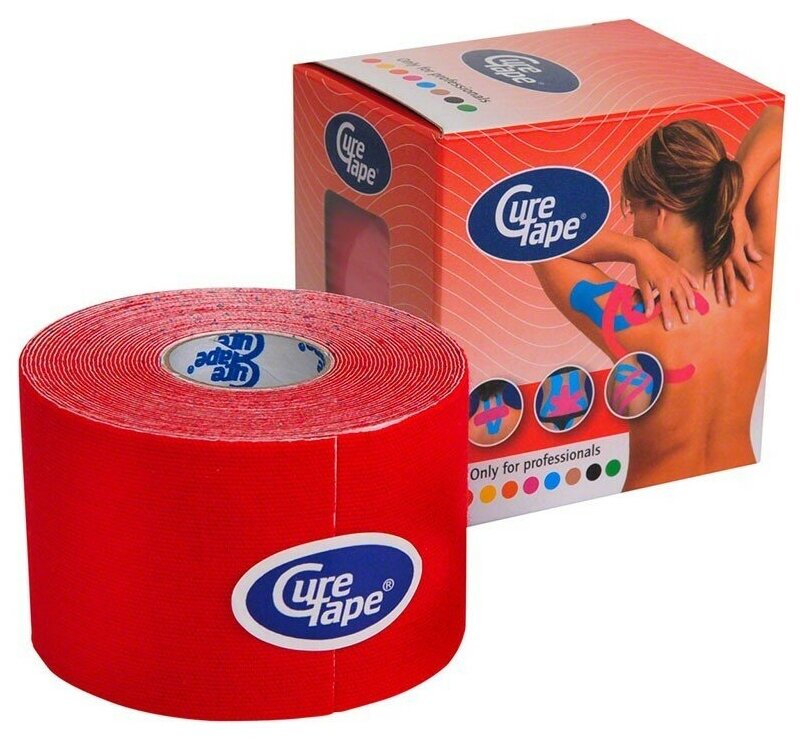 Тейп кинезиологический CureTape Red 161254, 5см.x5м.