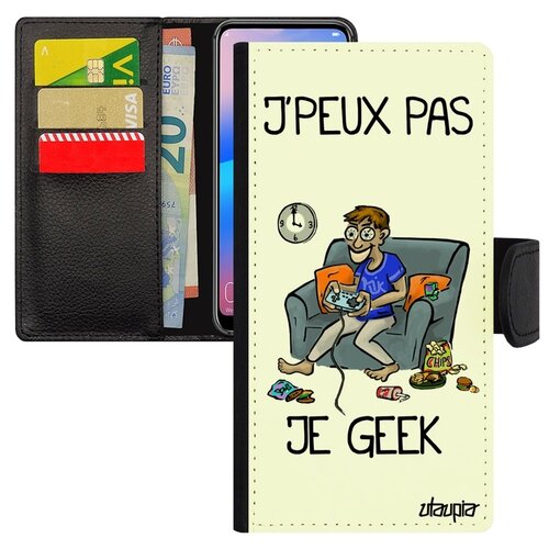 фото Чехол-книжка на смартфон huawei p20 lite, "не могу - играю!" геймер причина utaupia