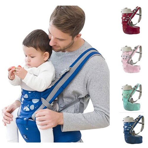 Эргорюкзак хипсит Aiebao 3-36 месяцев бирюзовый без сетки