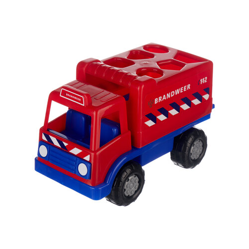 Развивающая игрушка Полесье Грузовик Забава пожарный, 90768, 6 дет., красный/синий развивающая игрушка полесье сортер грузовик забава 6370 мультиколор