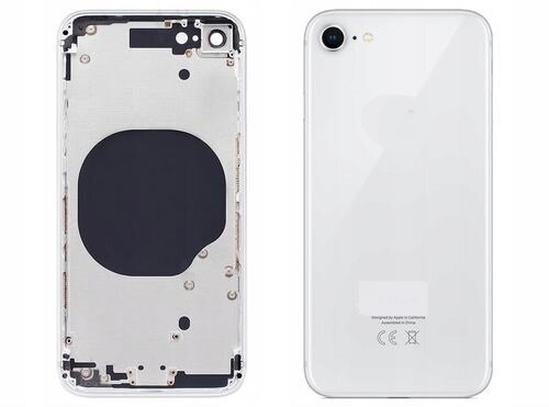 Корпус для iPhone 8 Белый + задняя крышка (средняя часть)