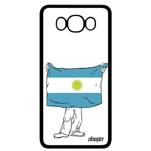фото Чехол для samsung galaxy j7 2016, "флаг аргентины с руками" путешествие туризм utaupia