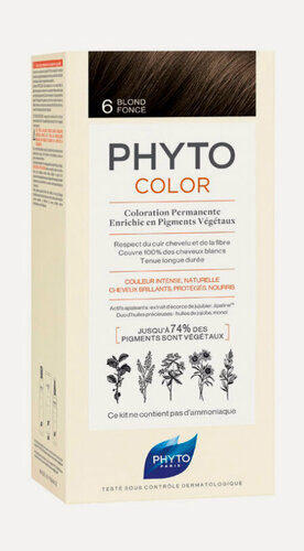Изображение товара PHYTO Фитоколор Краска для волос, 122 мл, 6 Темный блонд