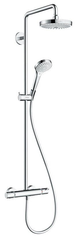 Душевая стойка hansgrohe Croma Select S 180 2jet Showerpipe 27253400, хром комбинированное 1600 мм