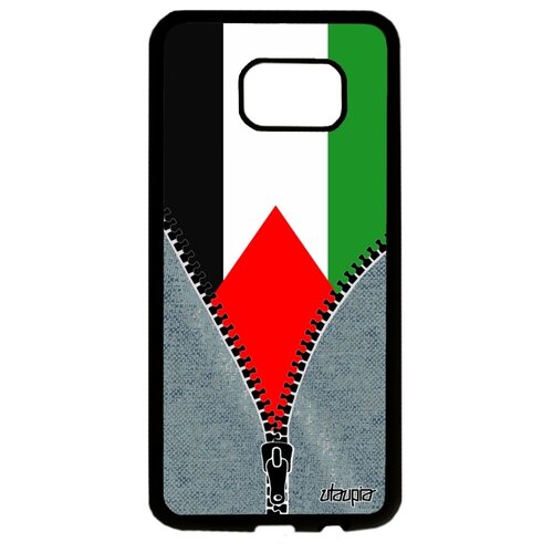 фото Чехол на мобильный samsung galaxy s7 edge, "флаг палестины на молнии" страна государственный utaupia