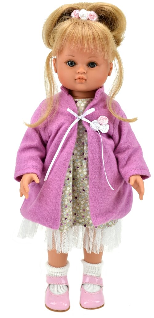 Кукла Lamagik Нэни блондинка в сером платье и сиреневом пальто, 42 см, 42017 розовый