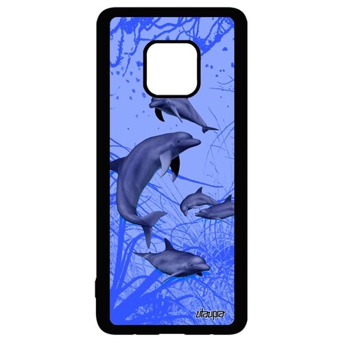 фото Чехол для смартфона mate 20 pro, "дельфины" нарвал соталия utaupia