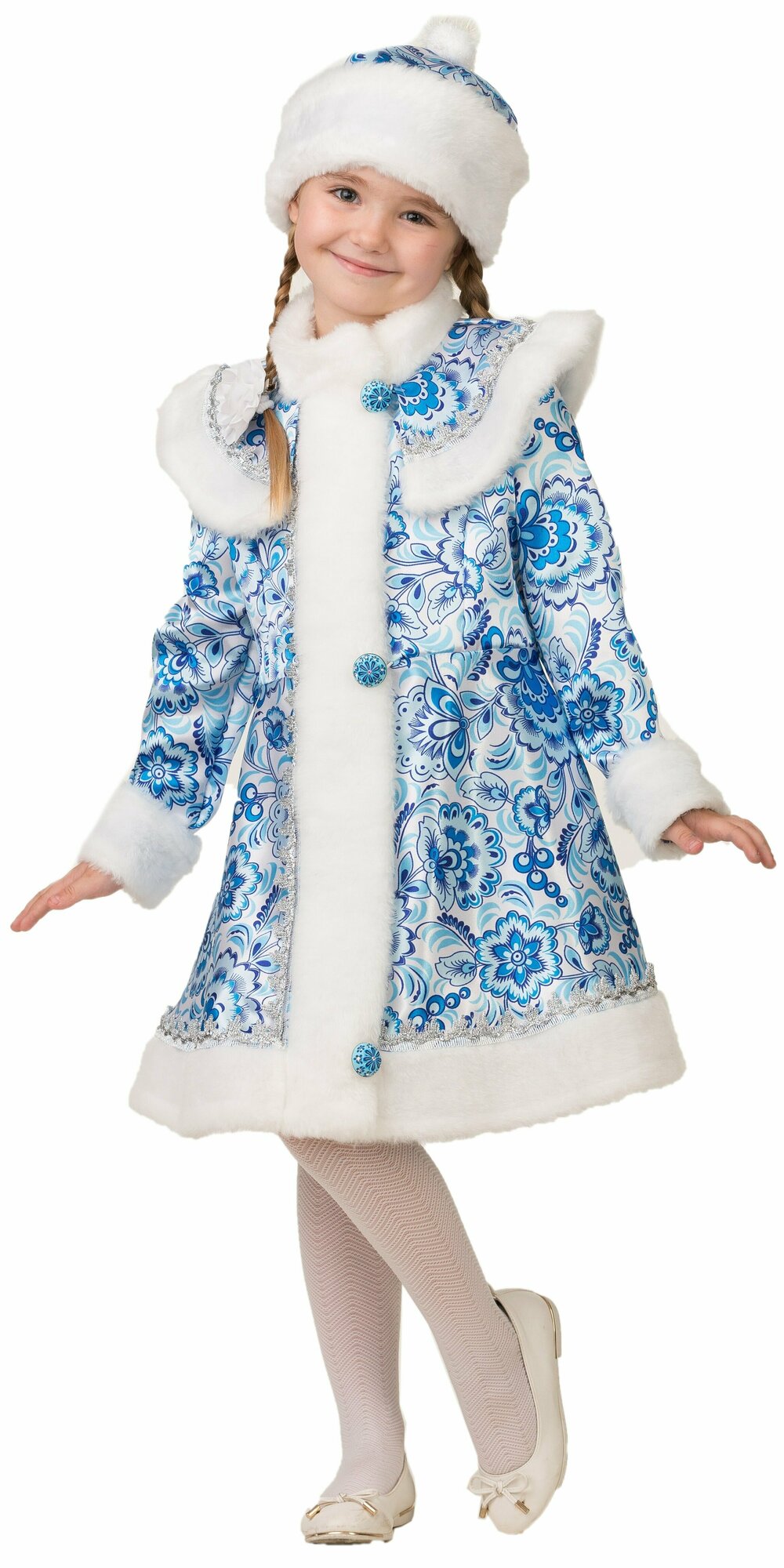 Детский костюм Снегурочки в шубке