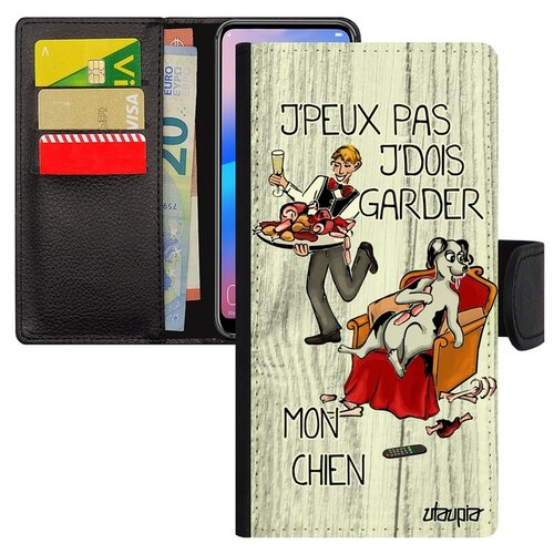 фото Чехол-книжка на телефон galaxy s8, "не могу - у меня собака!" комикс карикатура utaupia