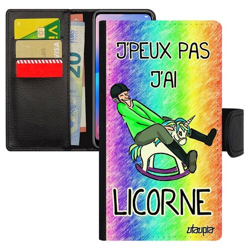 фото Чехол книжка на мобильный galaxy a5 2017, "не могу - у меня единорог!" комикс шутка utaupia