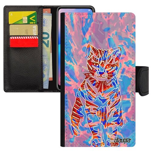 фото Чехол книжка на смартфон iphone 6 6s plus, "кот" пушистый cat utaupia