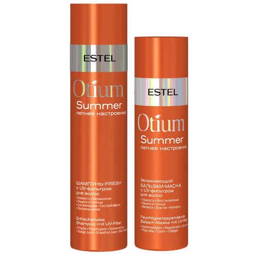 шампунь fresh с uv фильтром для волос estel professional otium summer 250 мл Набор Estel Otium Summer шампунь 250 мл. + Увлажняющий бальзам 200 мл. с uv-фильтром