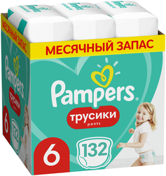 Pampers трусики Pants 6 (15+ кг) 132 шт.