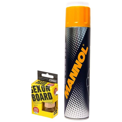 Очиститель салона автомобиля / пенный очиститель салона MANNOL Polster-Schaum 0,65л. + Ароматизатор дерево SEX ON BOARD CONTEX 2221/786f