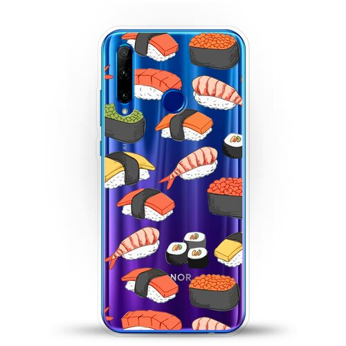 фото Силиконовый чехол суши на honor 10i andy & paul