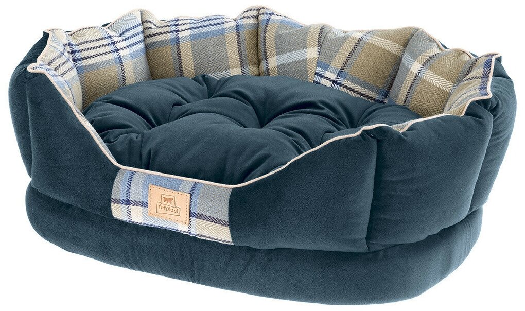 Софа для собак и кошек Ferplast Charles 60 с двусторонней подушкой синяя 56 х 42 х 20 см (1 шт)