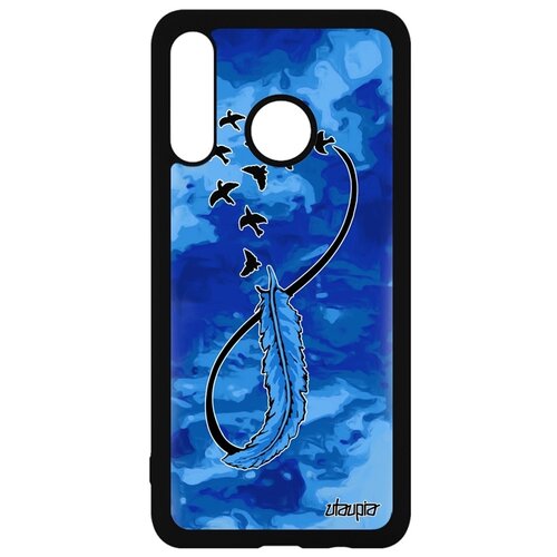 фото Чехол на смартфон p30 lite, "бесконечность" любовь перо utaupia
