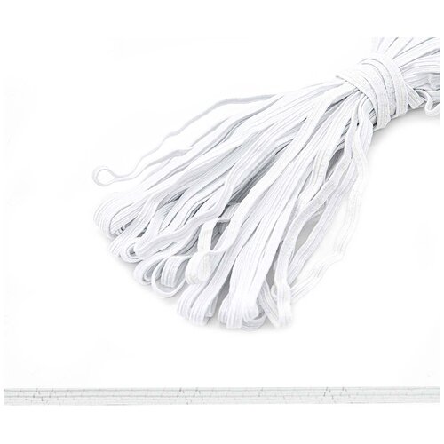 фото С3560г17 резинка бельевая рис.9074 4мм*10м (белый) красная лента