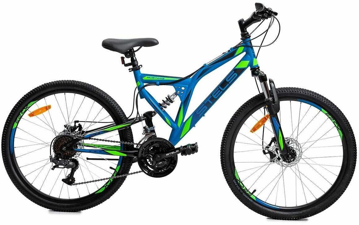 фото Горный велосипед Stels - Mustang MD 24 V010 (2023), 16, Синий / Черный