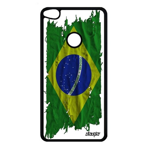 фото Чехол для p8 / p9 lite 2017, "флаг бразилии на ткани" государственный патриот utaupia