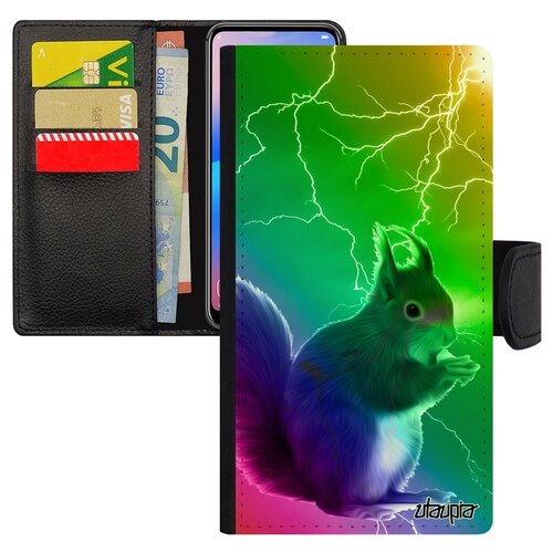 фото Чехол книжка на телефон samsung galaxy s7, "белка" беличьи рыжая utaupia