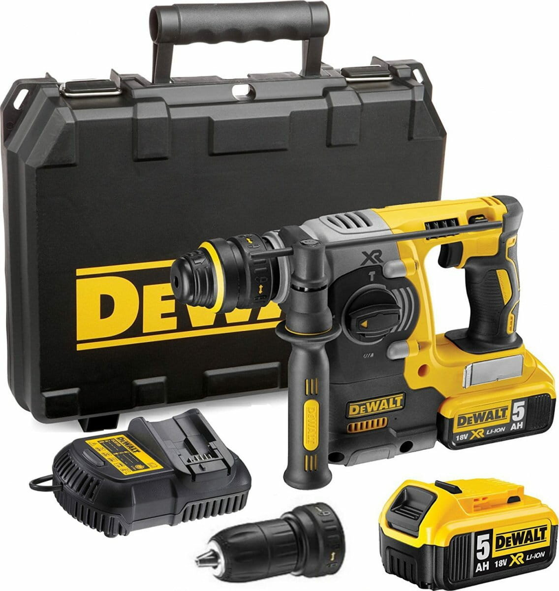 Перфоратор аккумуляторный DeWALT DCH274P2 5.0Ач х2 кейс - фотография № 3