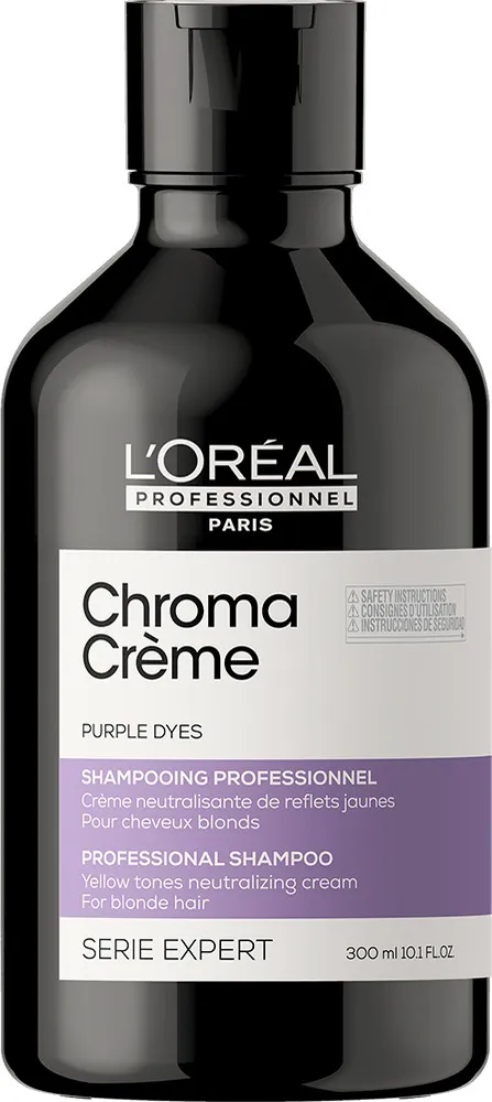 Loreal Chroma Creme Shampoo - Шампунь фиолетовым пигментом, для нейтрализации желтизны очень светлых волос, 300 мл