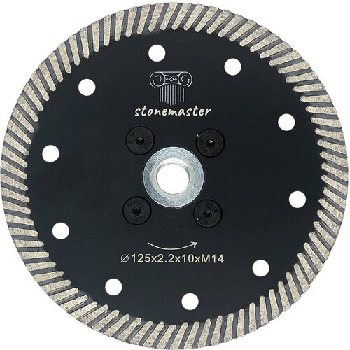 Диск М14 Turbo по мрамору/граниту/керамике STONEMASTER Д125/2.2/10/М14 для УШМ