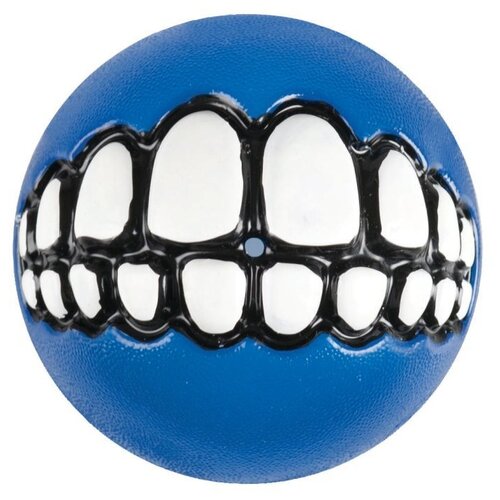 Мячик для собак Rogz Grinz Large, синий мячик для собак rogz grinz small оранжевый