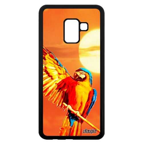 фото Чехол для samsung galaxy a8 2018, "попугай" жако попугайчики utaupia