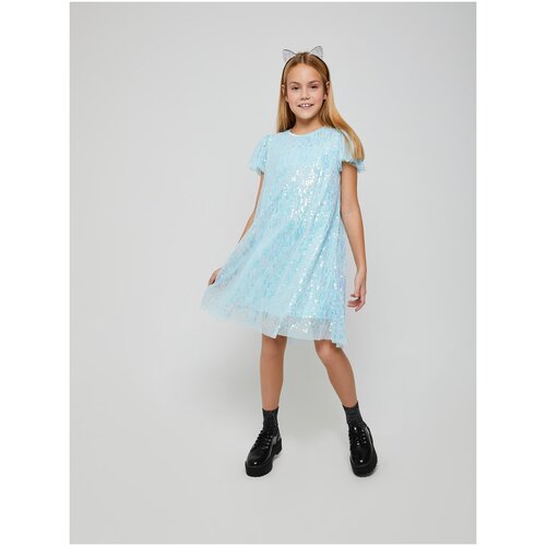 фото Платье sela размер 128, бирюзовый