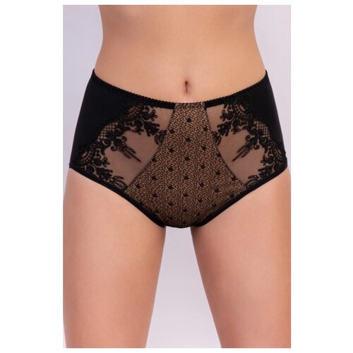 фото Milavitsa трусы слипы высокой посадки гламурный коктейль, размер 110, черный