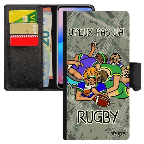 фото Чехол книжка на мобильный galaxy a10, "не могу - у меня регби!" спорт игра utaupia