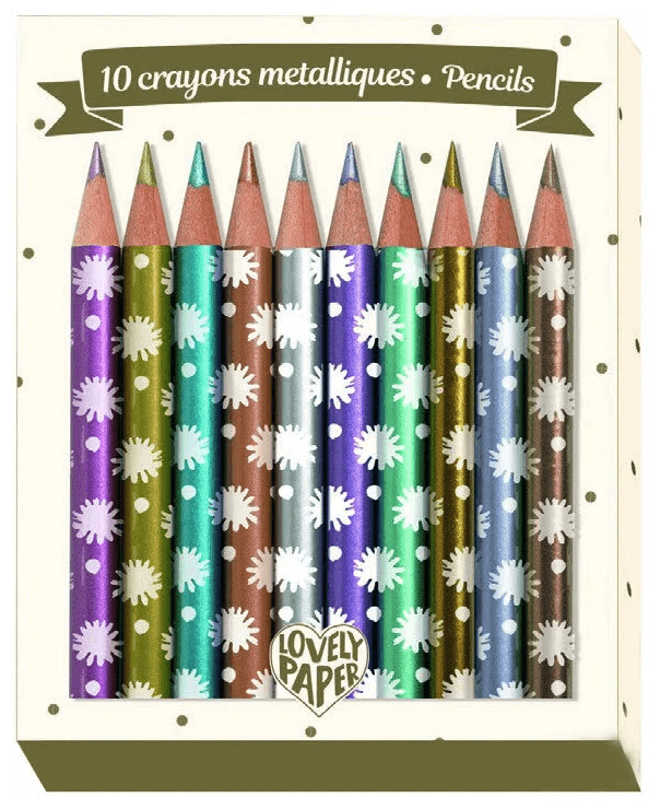 Цветные карандаши Djeco "Чичи", металлик, 10 штук DD03730
