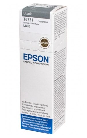 Техническая упаковка чернила Epson C13T67314A, черный, 1800 стр, 70 мл