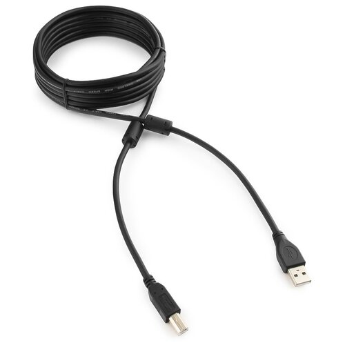 фото Кабель usb 2.0 pro cablexpert ccf2-usb2-ambm-15, am/bm, 4.5м, экран, 2феррит.кольца, черный, пакет