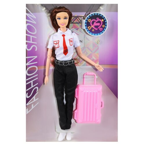 фото Кукла для девочек "путешественница", в комплекте чемодан, в/к 14*5*32,5 см компания друзей
