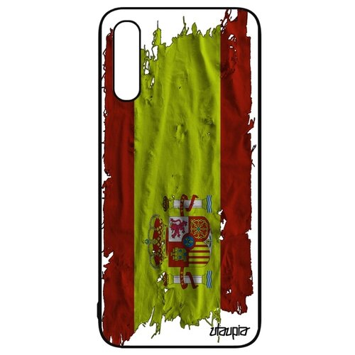 фото Чехол на мобильный samsung galaxy a50, "флаг испании на ткани" патриот страна utaupia