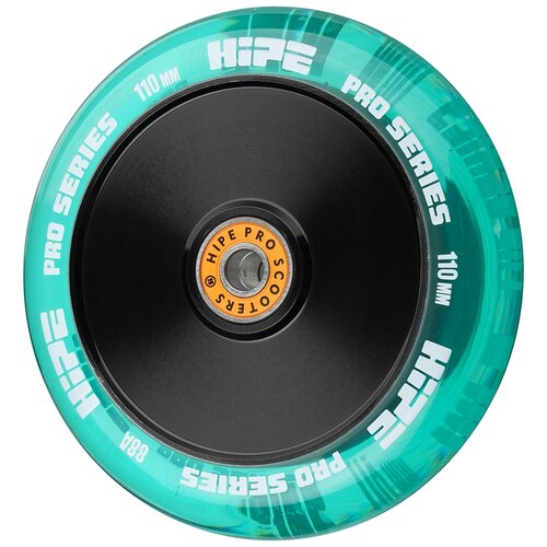 фото Колесо для самоката hipe h05 110мм прозрачный/зеленый
