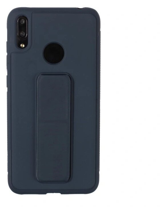 Чехол силиконовый для Huawei Y6 2019, с магнитной подставкой, синий